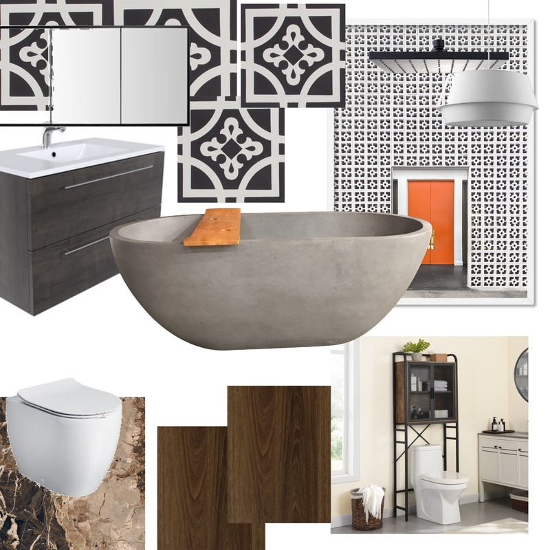 Warm bathroom Mood Board by Tammy on Style Sourcebook