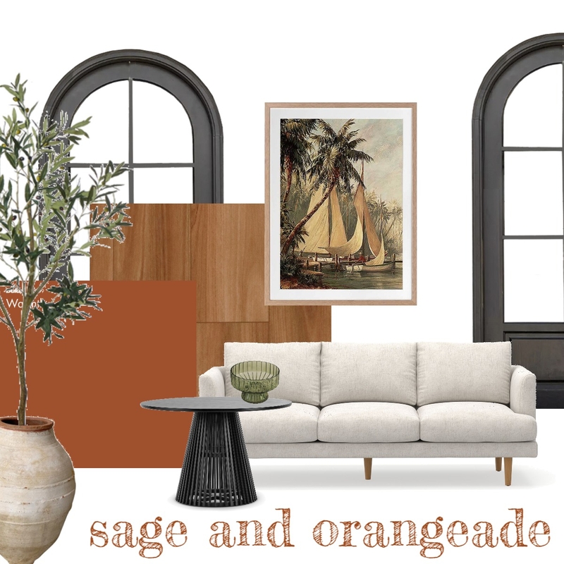 Sage and orangeade Mood Board by olive+pine on Style Sourcebook