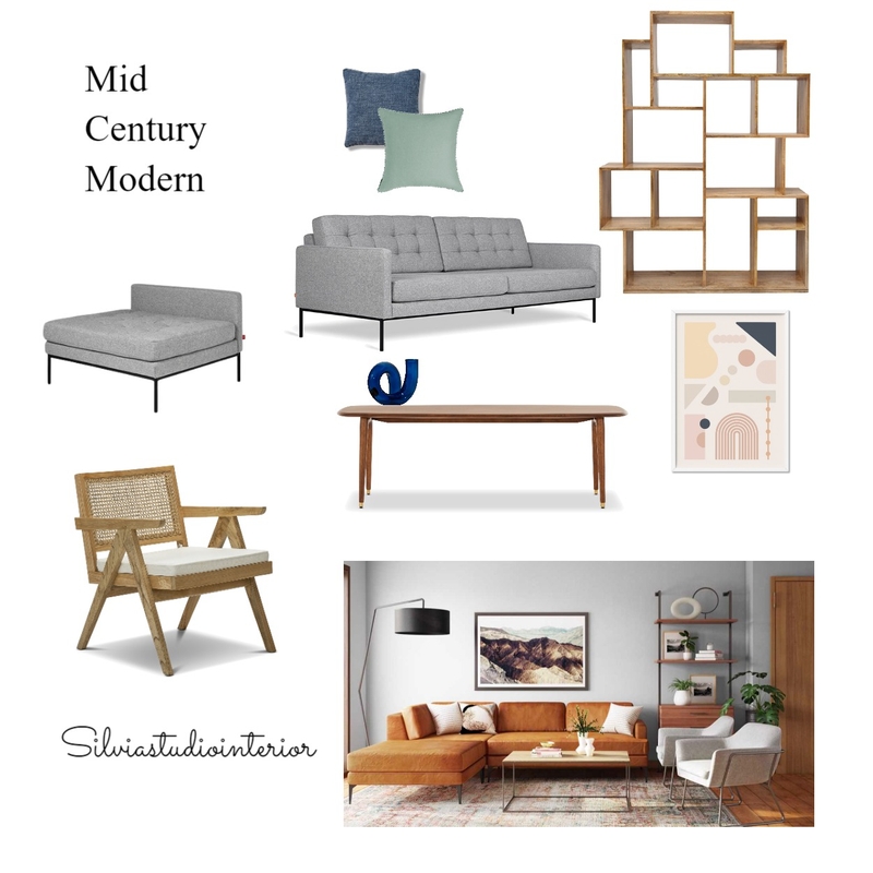 Mid Century Modern Mood Board by SCG on Style Sourcebook