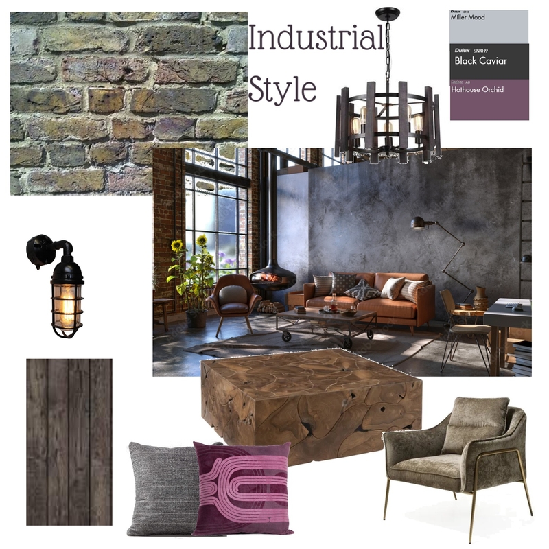 Industrial Style Module 3 Mood Board by azkagouher on Style Sourcebook