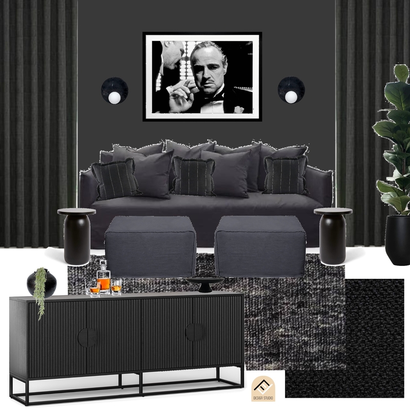 Moody Movie Room (Home Theatre) Mood Board by Five Files Design Studio on Style Sourcebook