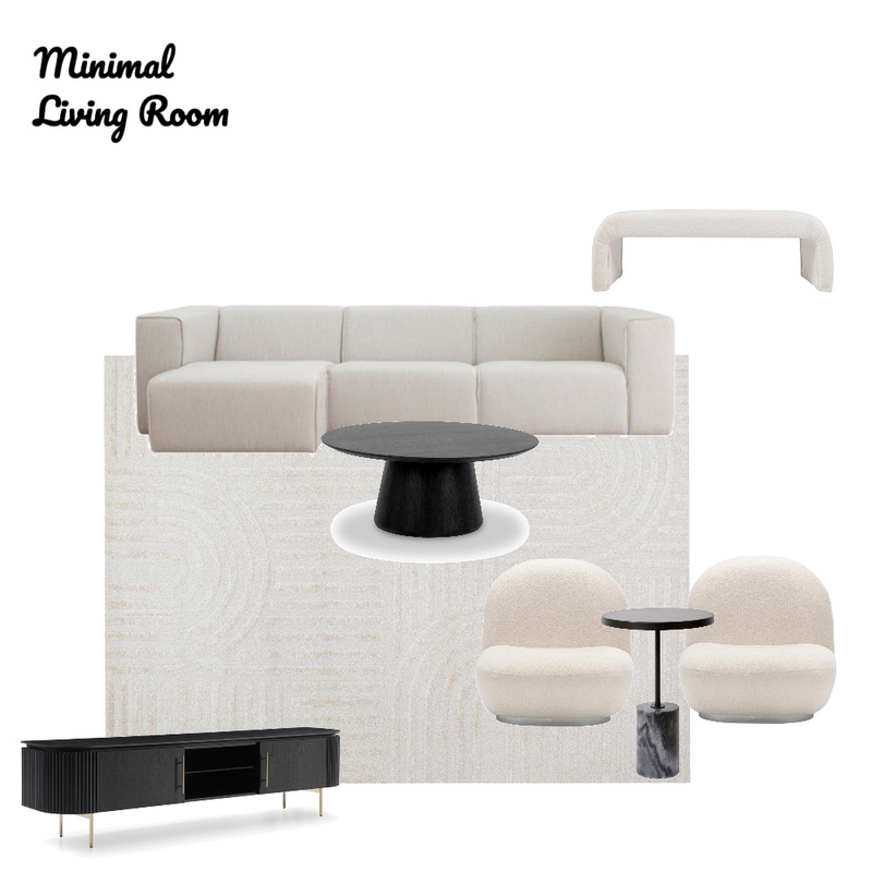 Minimal Living Room Sample Board Mood Board by Momina1499 on Style Sourcebook