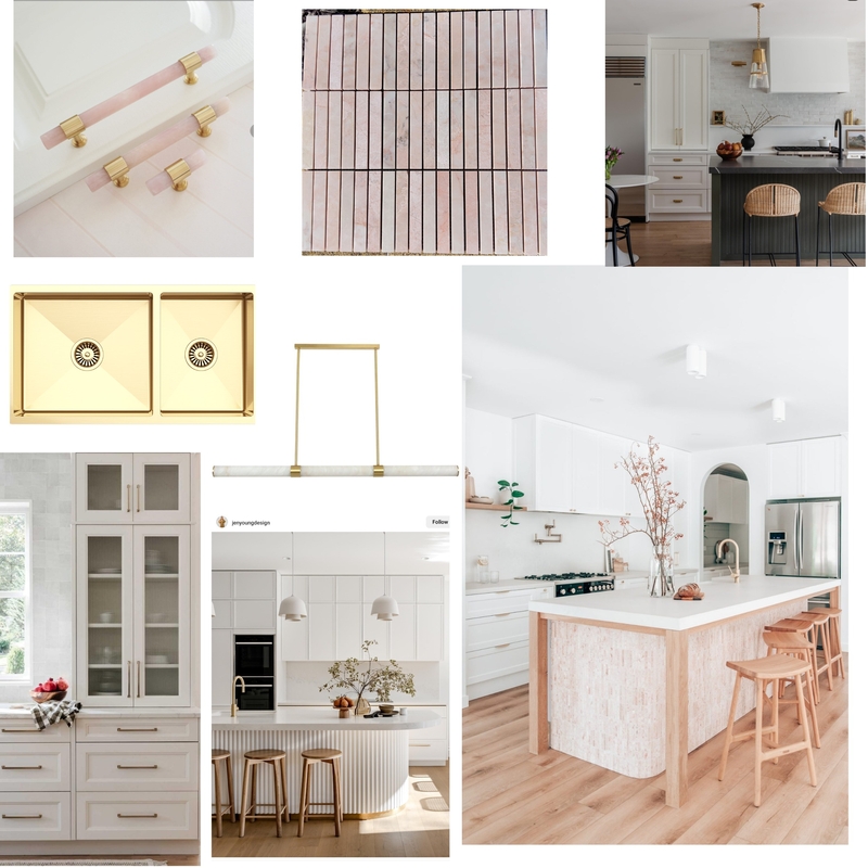 Kitchen reno pink marble tiles Mood Board by Allir on Style Sourcebook