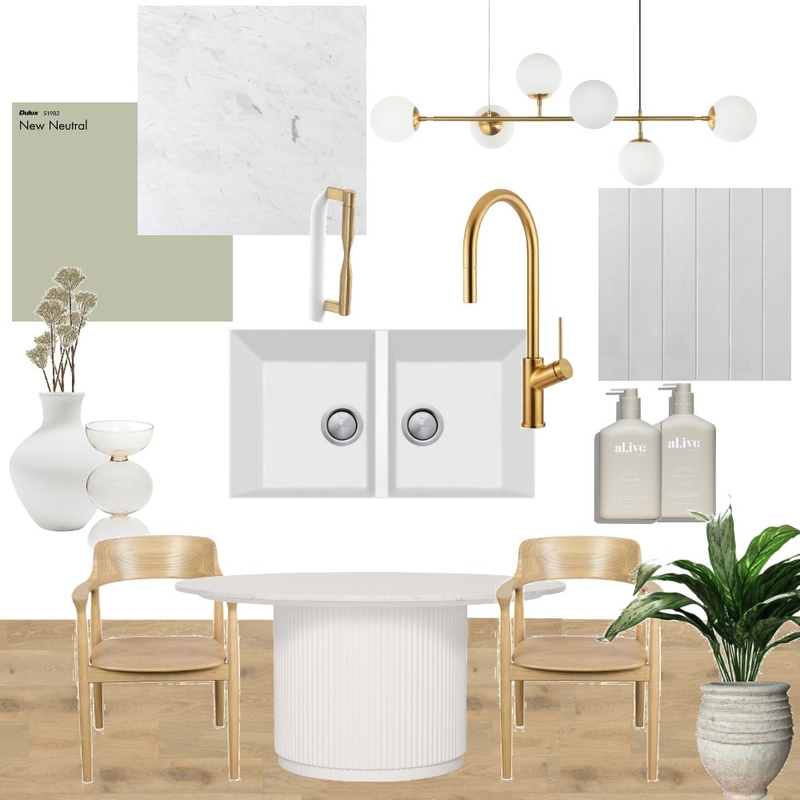 Gold & White Kitchen Mood Board by Oliveri on Style Sourcebook