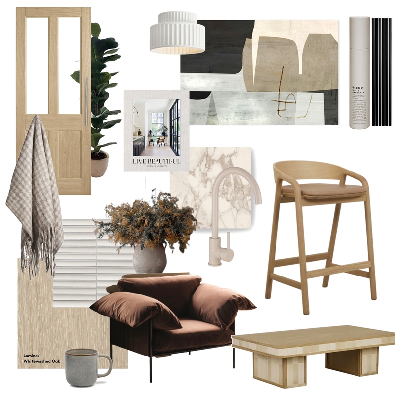 Air bnb warm neutral client concept _ O’Leary. Mood Board by Oleander & Finch Interiors on Style Sourcebook