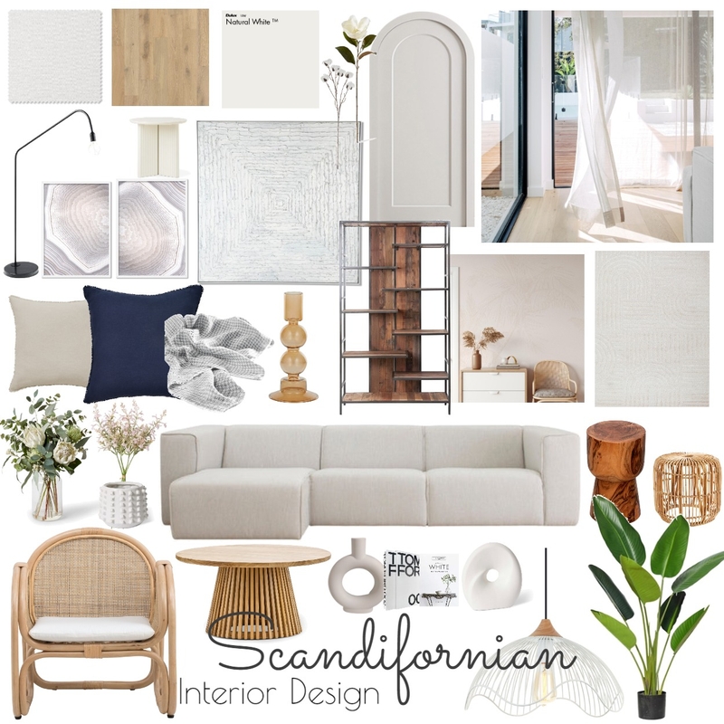 Scandifornian Interior Design Mood Board by ZeynepDesign on Style Sourcebook