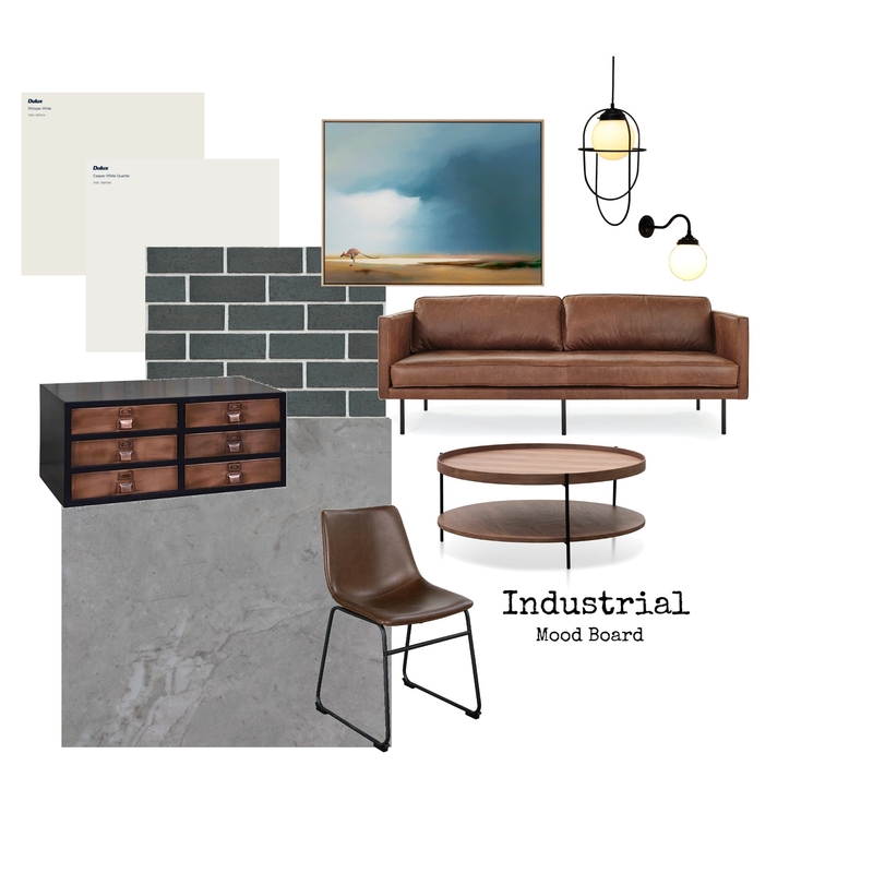 Industrial Mood Board For Assessment 3A Mood Board by LTaylor on Style Sourcebook