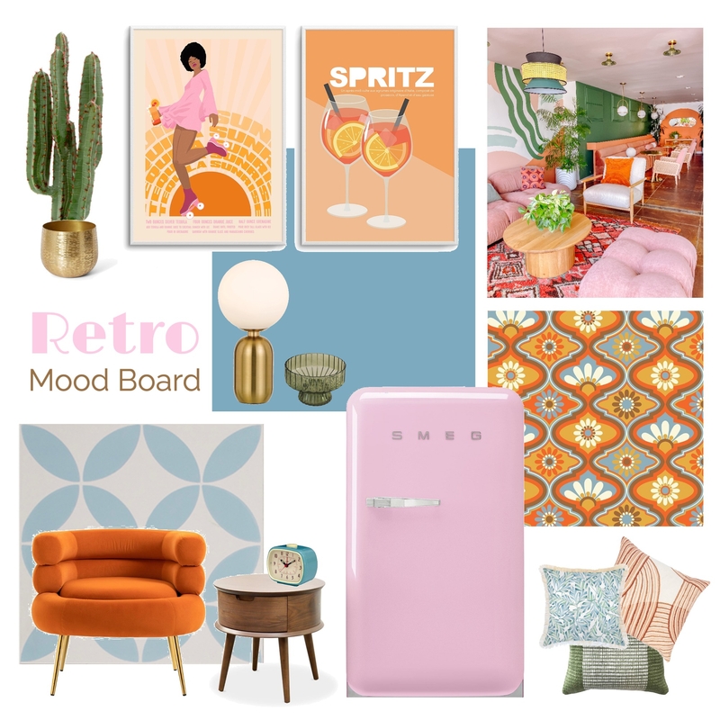 Retro Mood Board Mood Board by Jasakerah Designs on Style Sourcebook