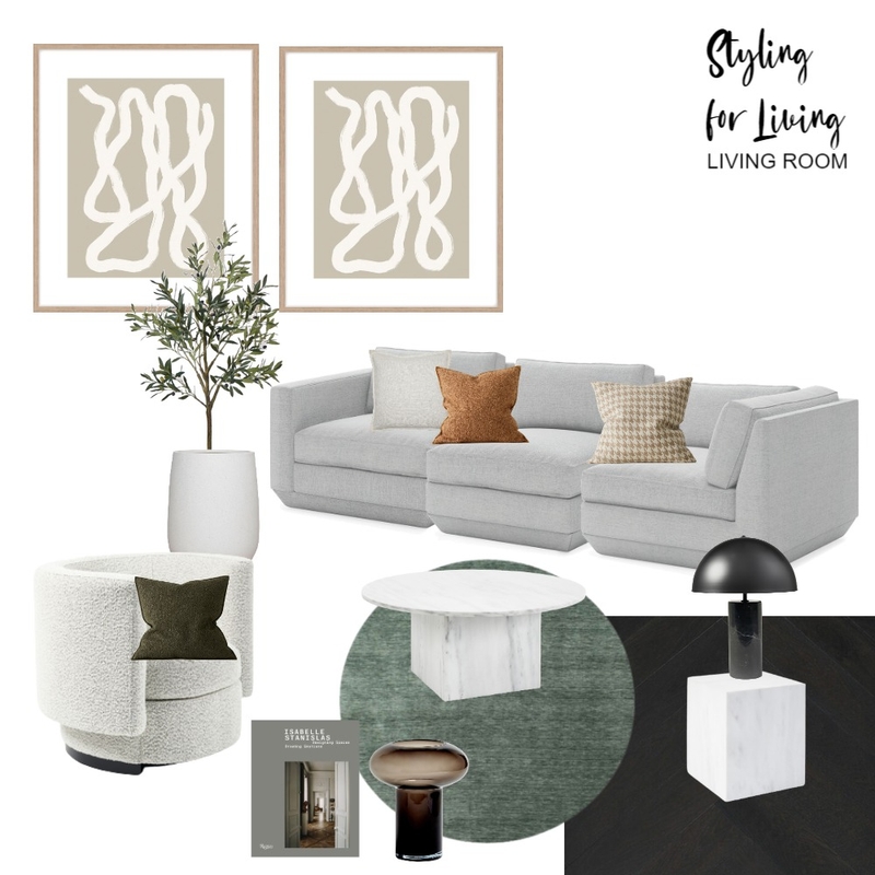 Living Room - Styling for Living Mood Board by M+Co Living on Style Sourcebook