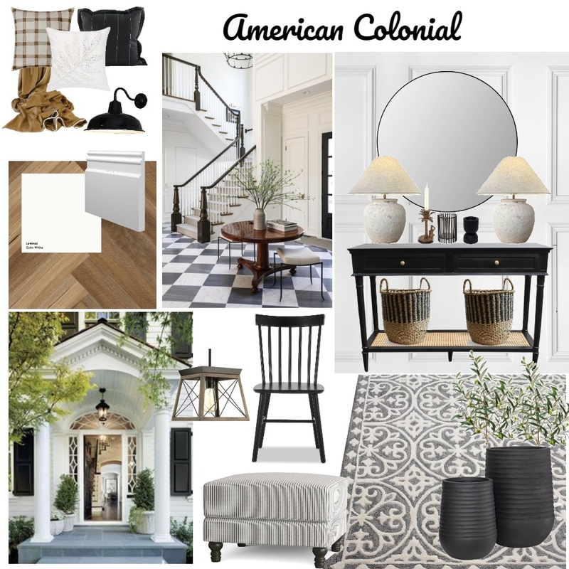 AMERICAN COLONIAL STYLE Mood Board by crisbedmar on Style Sourcebook