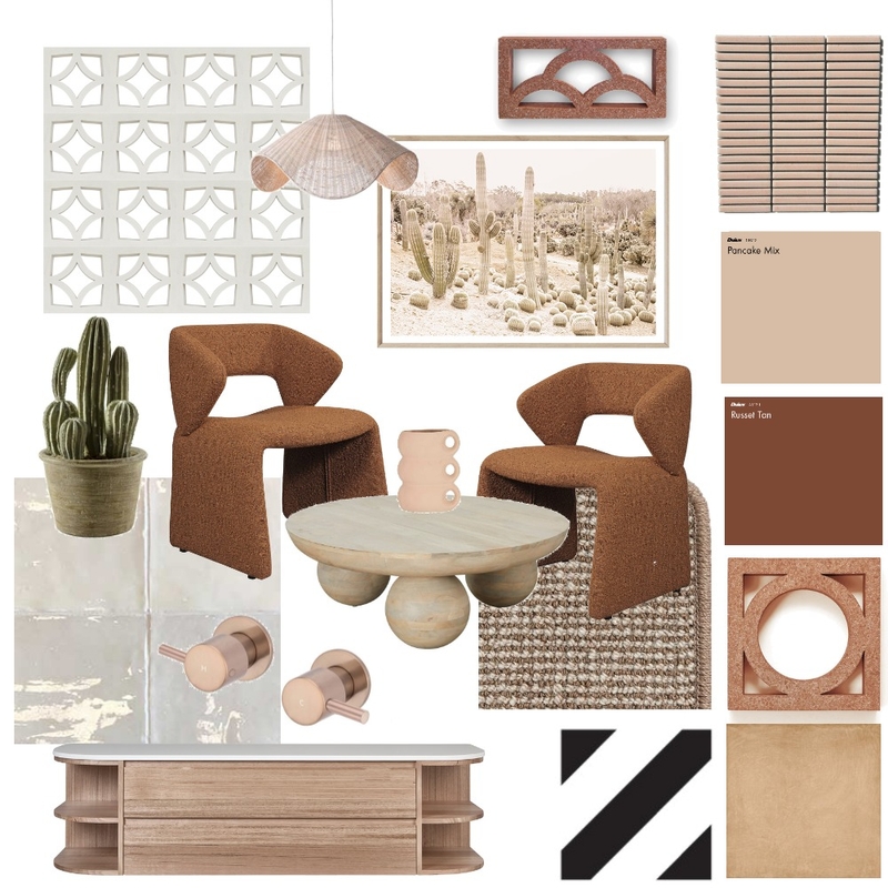 Terracotta Tampa Living Mood Board by Zayla Interiors on Style Sourcebook