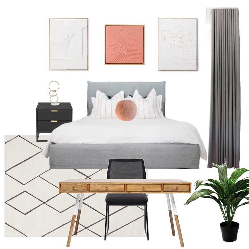 Home Staging concept 2nd bedroom/study Mood Board by Jess Harper on Style Sourcebook