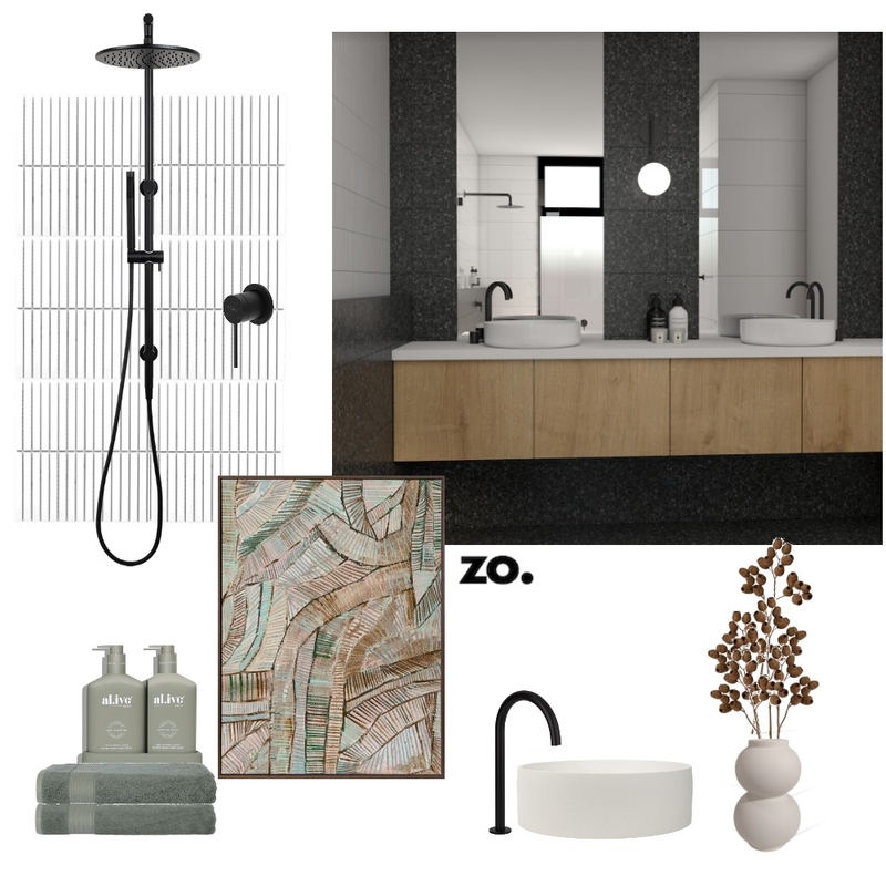 Organic Hotel Luxe Style Bathroom Renovation Mood Board by Zo Building on Style Sourcebook