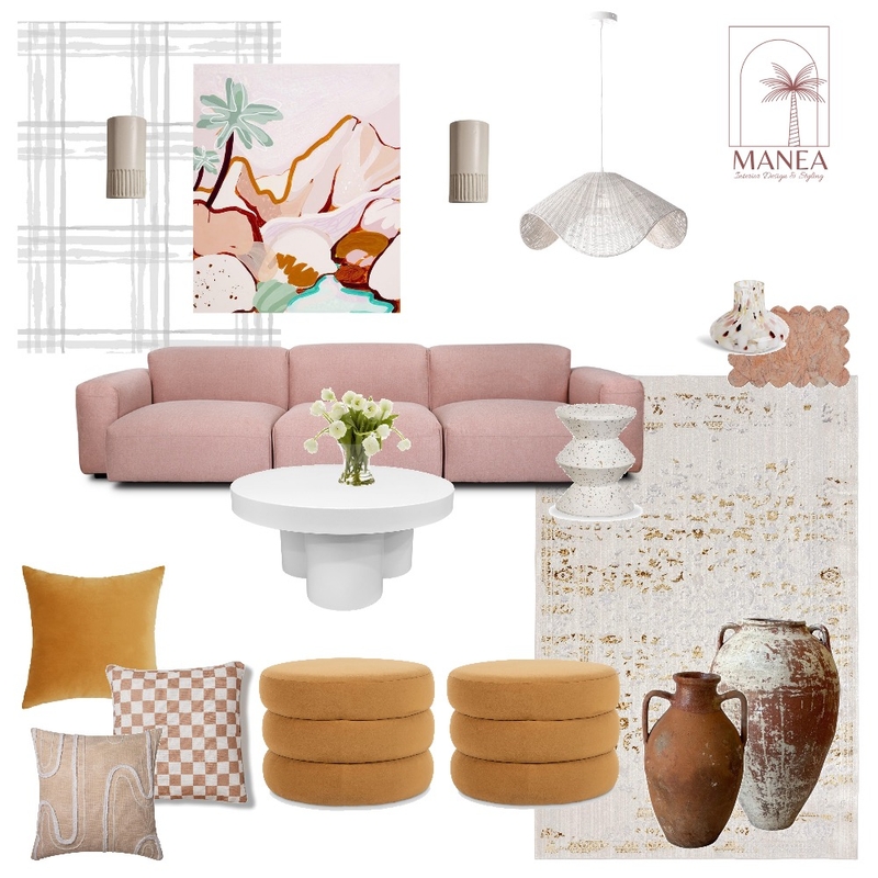 Contemporary Living Mood Board by Manea Interior Design & Styling on Style Sourcebook