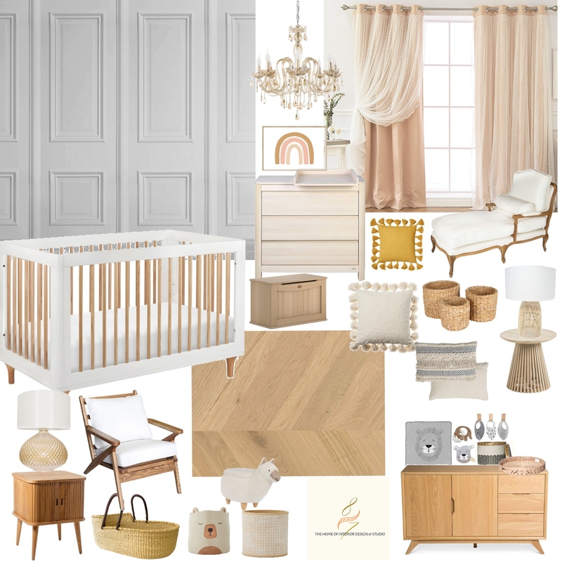 pinks baby room Mood Board by The Home of Interior Design on Style Sourcebook