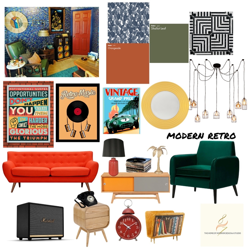 modern retro Mood Board by The Home of Interior Design on Style Sourcebook