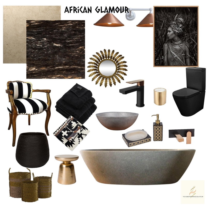 African glamour Mood Board by The Home of Interior Design on Style Sourcebook