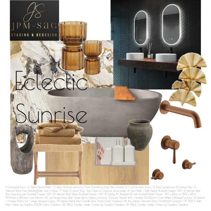 Eclectic Sunrise Mood Board by JPM+SAG Staging and Redesign on Style Sourcebook