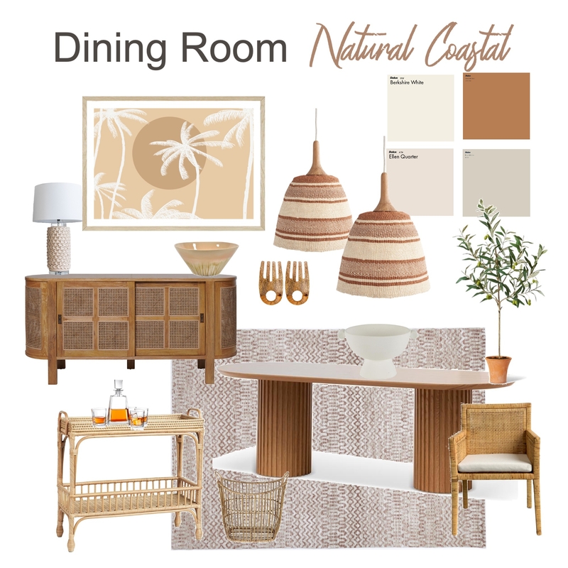 Dining Room - Natural Coastal Mood Board by MEL MAR DESIGN on Style Sourcebook