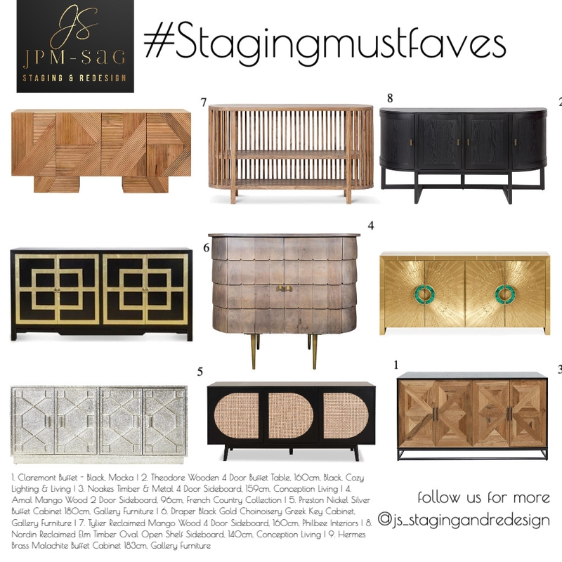 BUFFET must faves Mood Board by JPM+SAG Staging and Redesign on Style Sourcebook