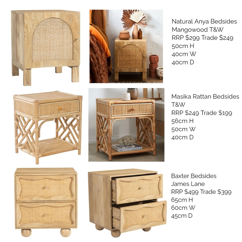 Louisa Bedside options Mood Board by Harper & Wilde on Style Sourcebook