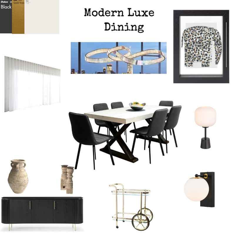 Modern Luxe Dining 2 Mood Board by Renee Sharma Pathak on Style Sourcebook