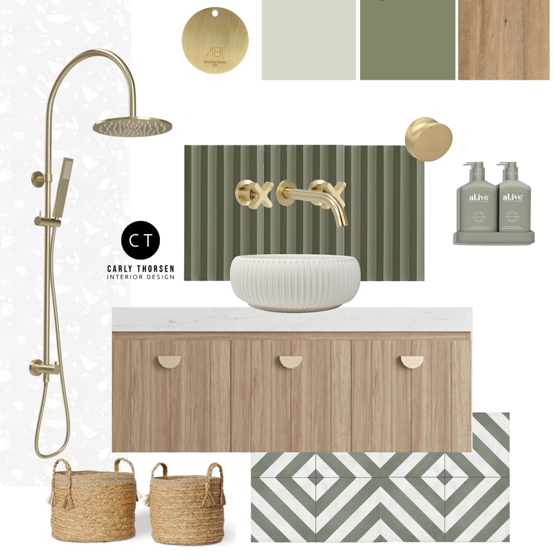 Spring Bathroom Mood Board by Carly Thorsen Interior Design on Style Sourcebook