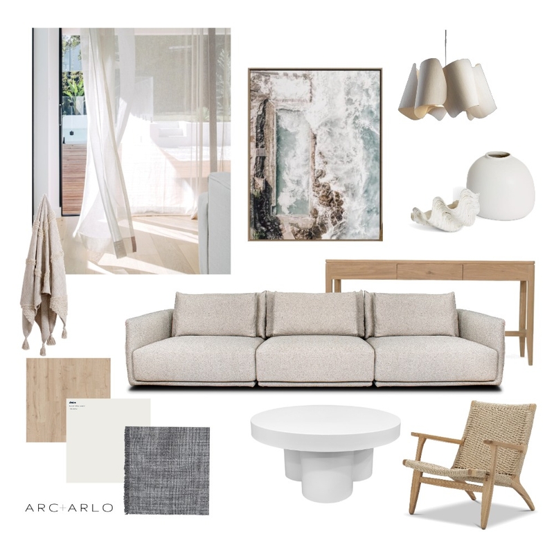 Contemporary Coastal Living Room Mood Board by Arc and Arlo on Style Sourcebook