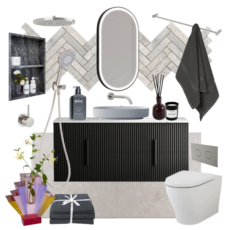 The Block - Leah and Ash's Guest Bathroom Mood Board by The Blue Space on Style Sourcebook