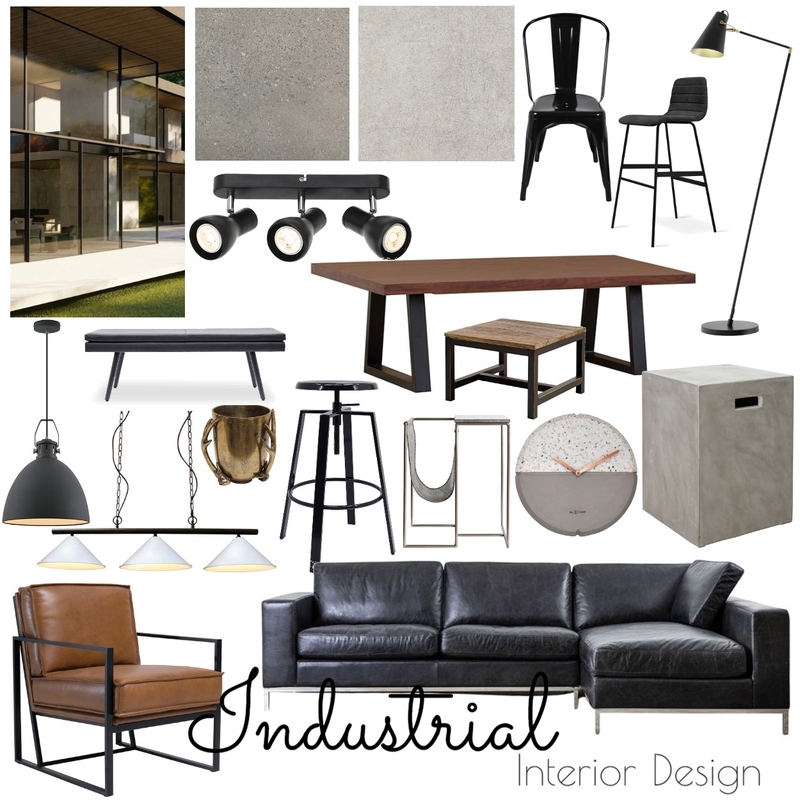 Industrial Interior Design Mood Board by ZeynepDesign on Style Sourcebook