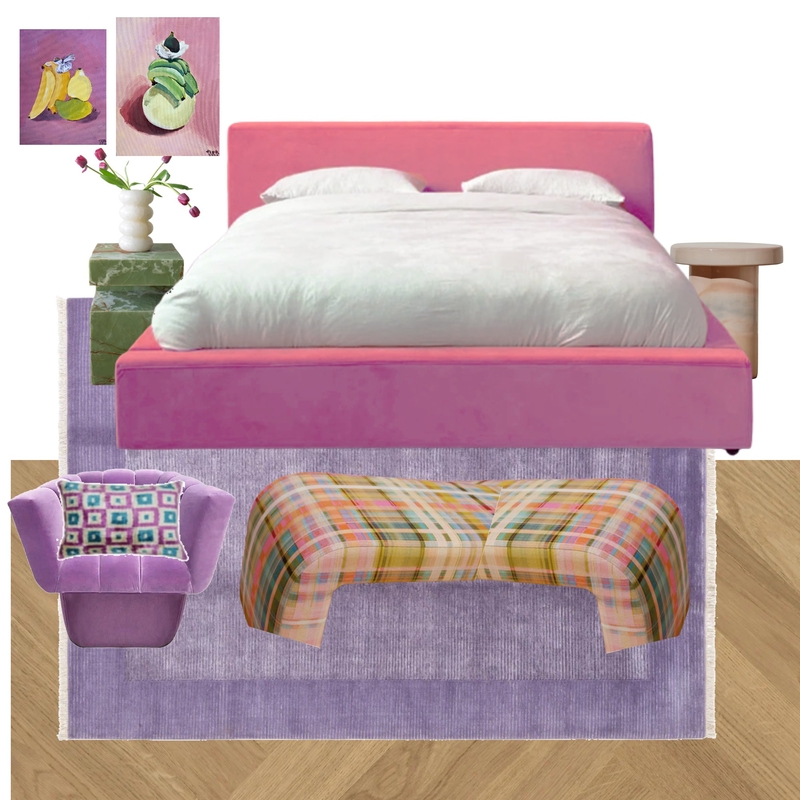 Bedroom - Candy Pink, Violet & Jade Mood Board by dl2407 on Style Sourcebook