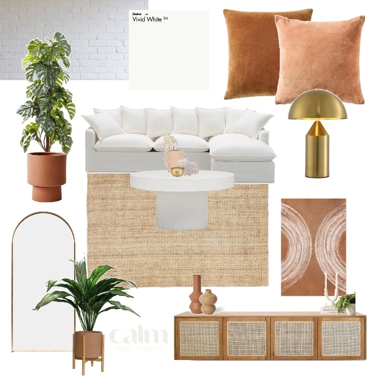 Earthy Palm Springs  Living Room Mood Board by Calmhomeandliving on Style Sourcebook
