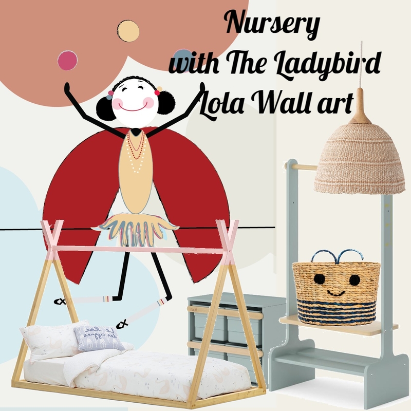 Nursery with The Ladybird Lola Wall art Collection Mood Board by Gos from Design Home Space on Style Sourcebook