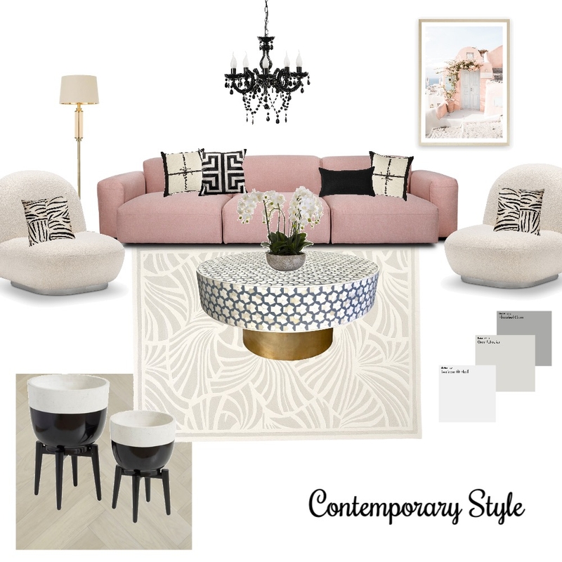 living room / contemporary style Mood Board by dania on Style Sourcebook
