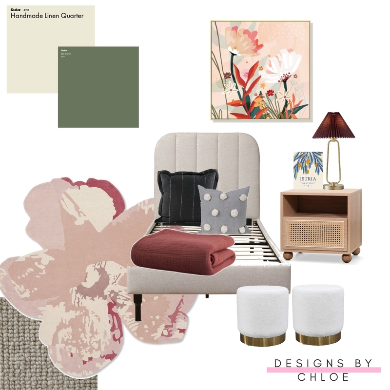 Dulux 2024 colour forecast tween bedroom Mood Board by Designs by Chloe on Style Sourcebook