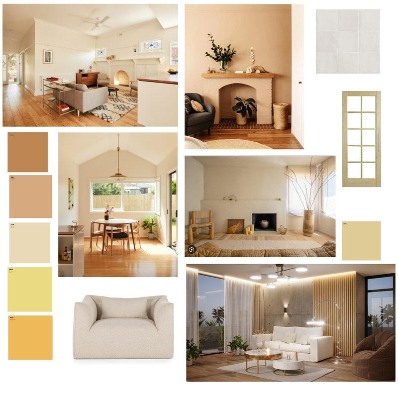 Monochromatic Desert Tone Mood Board by swearenjen@gmail.com on Style Sourcebook