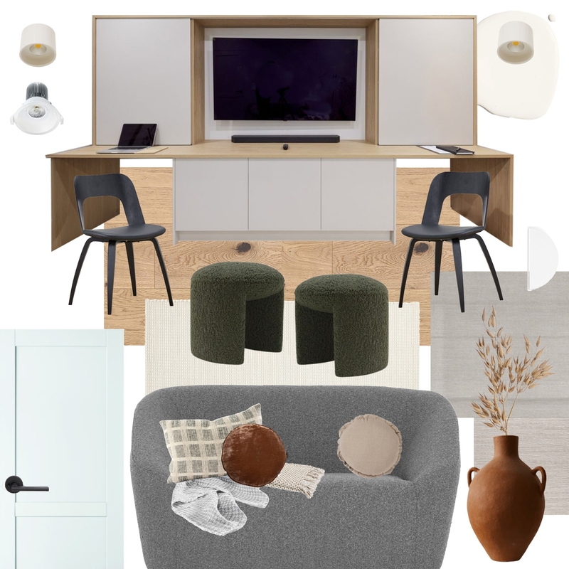 The Block - Steph and Gian's Work From Home Space Mood Board by The Blue Space on Style Sourcebook