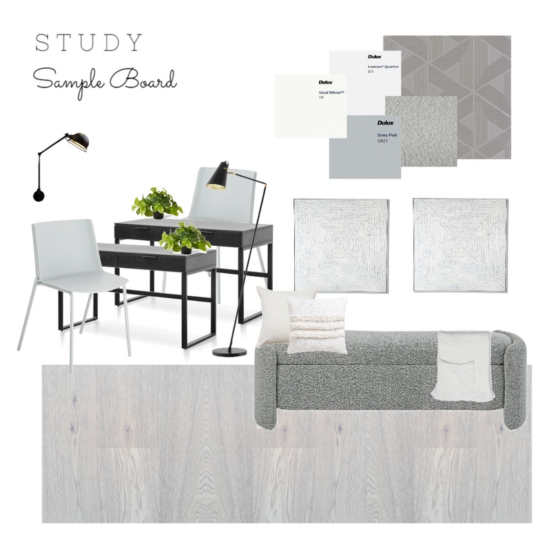 M9 - STUDY Mood Board by Interior Idealist on Style Sourcebook