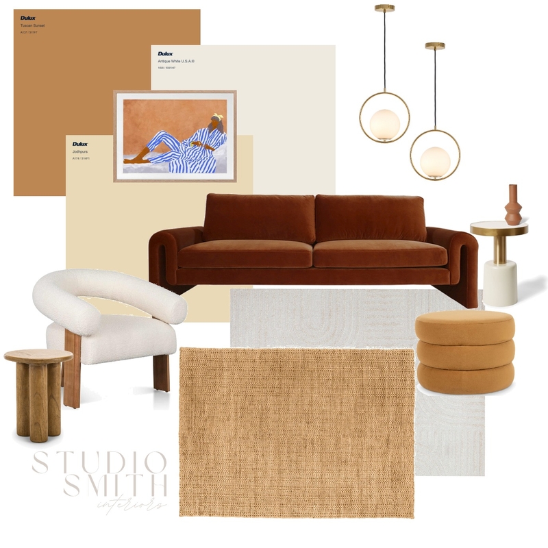 modern 70's living room Mood Board by Studio Smith Interiors on Style Sourcebook