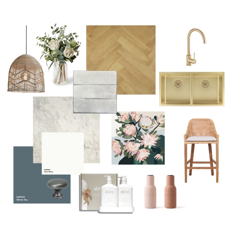 Kitchen Blue Mood Board by Reflective Styling on Style Sourcebook