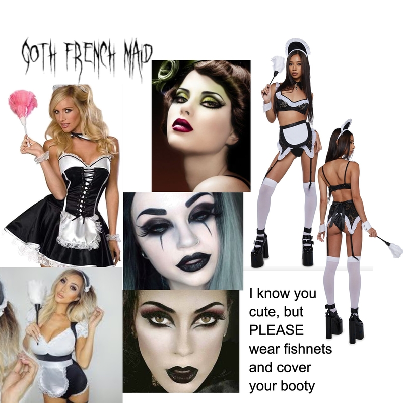 Goth french maid Mood Board by Pwdrprncss on Style Sourcebook