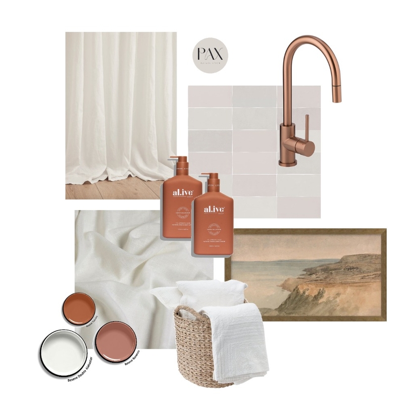 Warm Bathroom Concept Mood Board by PAX Interior Design on Style Sourcebook