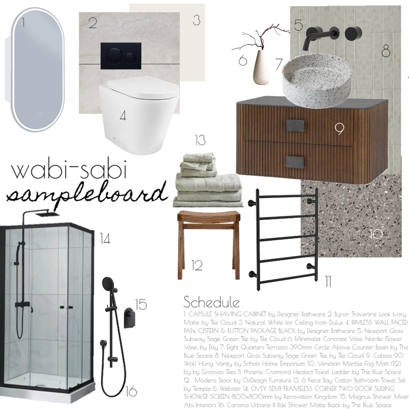 wabi sabi bathroom Mood Board by Myamya on Style Sourcebook