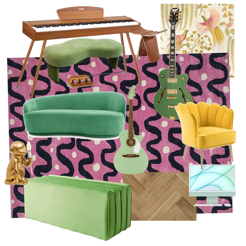 Studio - Pink, Green, Yellow Mood Board by dl2407 on Style Sourcebook