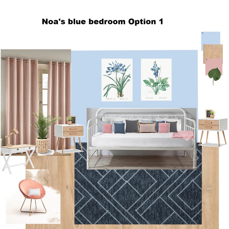 Noa's Blue Themed Bedroom Option 1 Mood Board by Asma Murekatete on Style Sourcebook