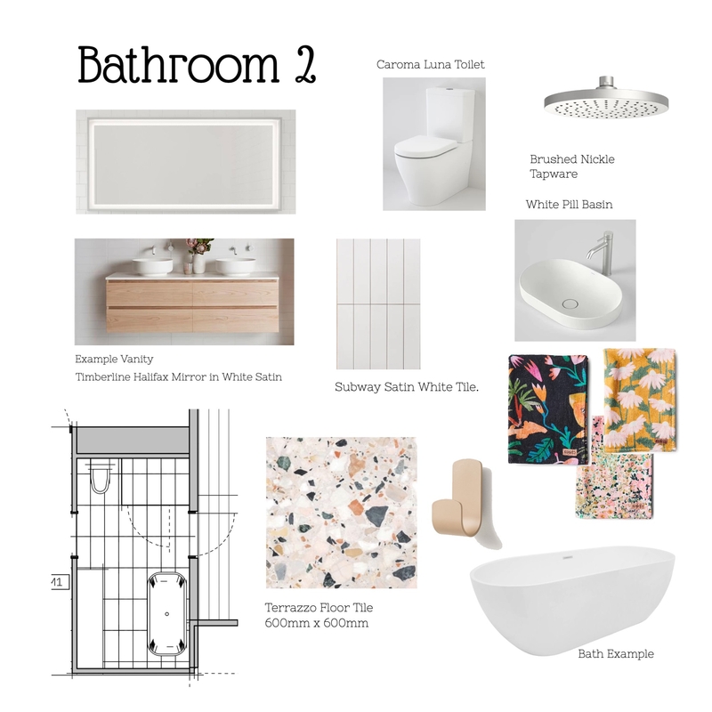 B&M Family Bathroom 2 Mood Board by Boutique Yellow Interior Decoration & Design on Style Sourcebook