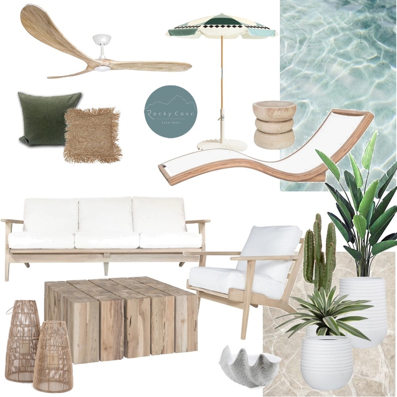 Luxe Coastal Outdoor living Mood Board by Rockycove Interiors on Style Sourcebook