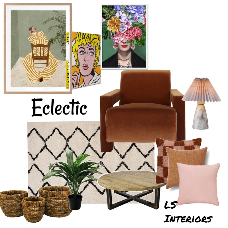 Eclectic Living Room Mood Board by LS Interiors on Style Sourcebook
