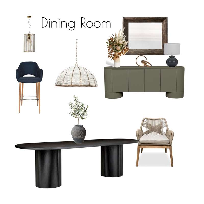 Modern Hamptons Dining Room Mood Board by Clare Elizabeth Design on Style Sourcebook