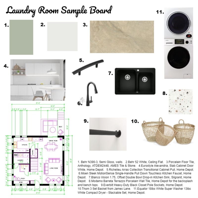 Laundry Room Sample Board Mood Board by APeevers on Style Sourcebook